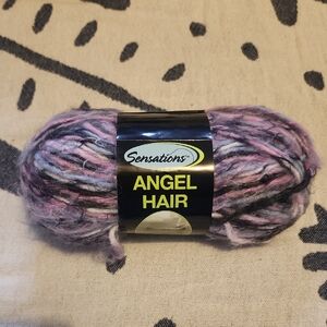 Sensations Angel Hair Yarn in Purple and White